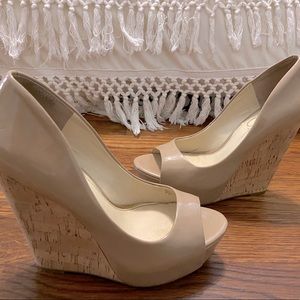 Nude Jessica Simpson wedges size Sz 8